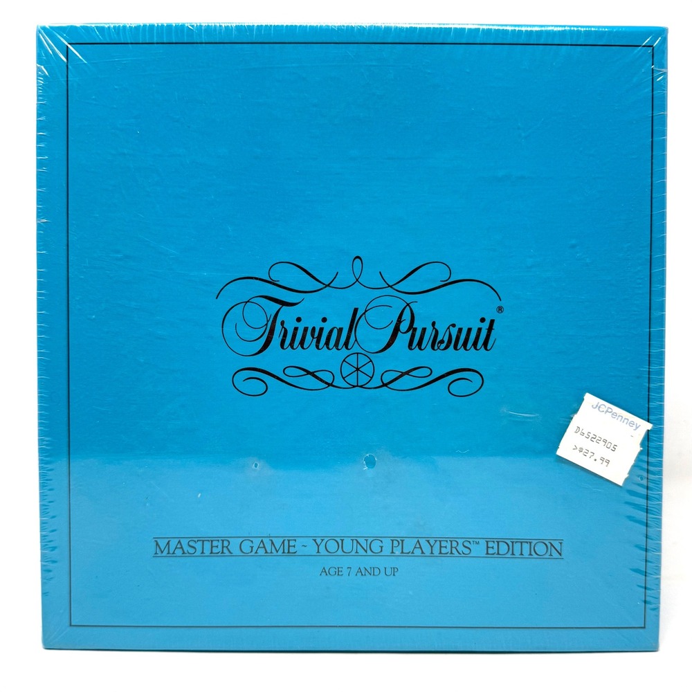 Vintage 1984 Trivial Pursuit Master Game Young Players Edition Sealed Blue Box